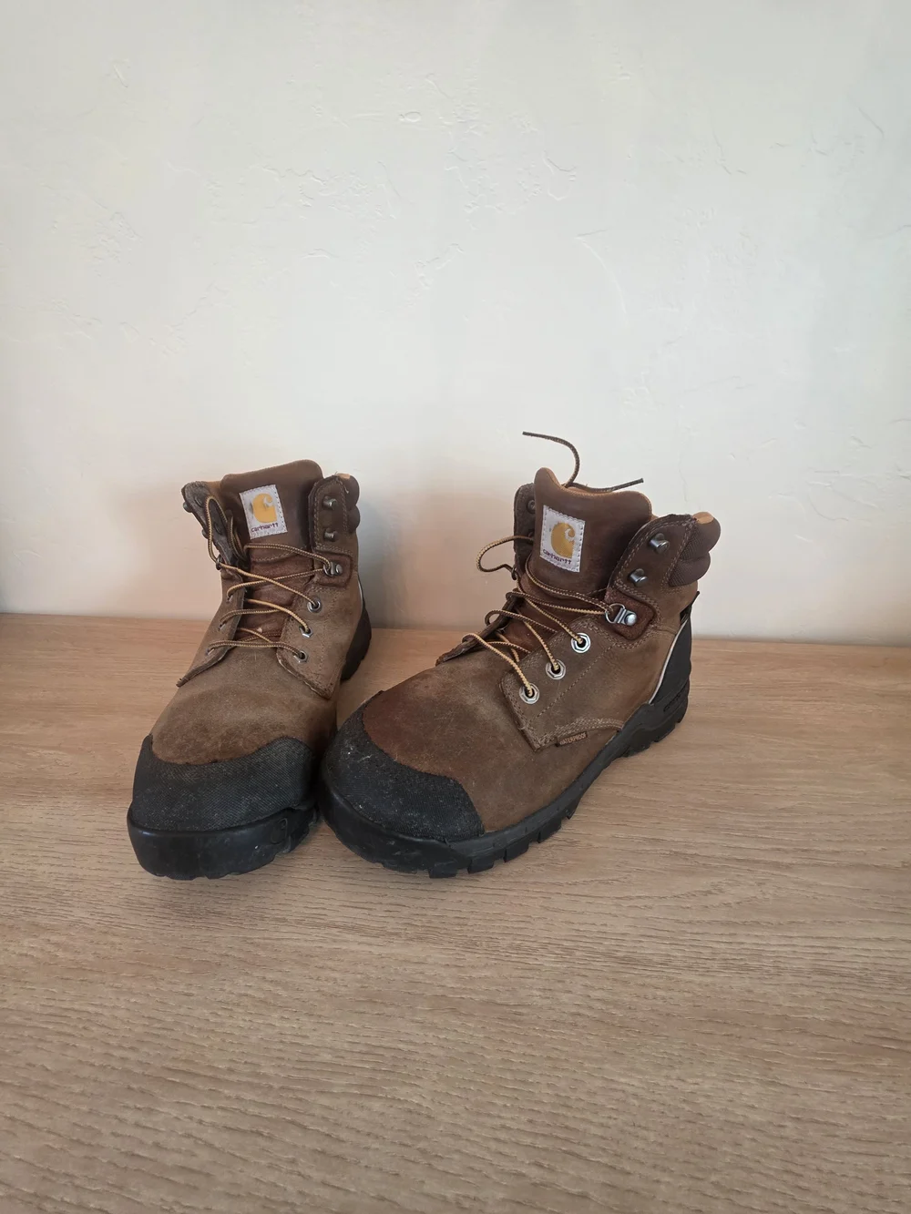 Carhartt **Steel Toe** Men's Brown Work Boots - Lace-Up Safety Hiking Style